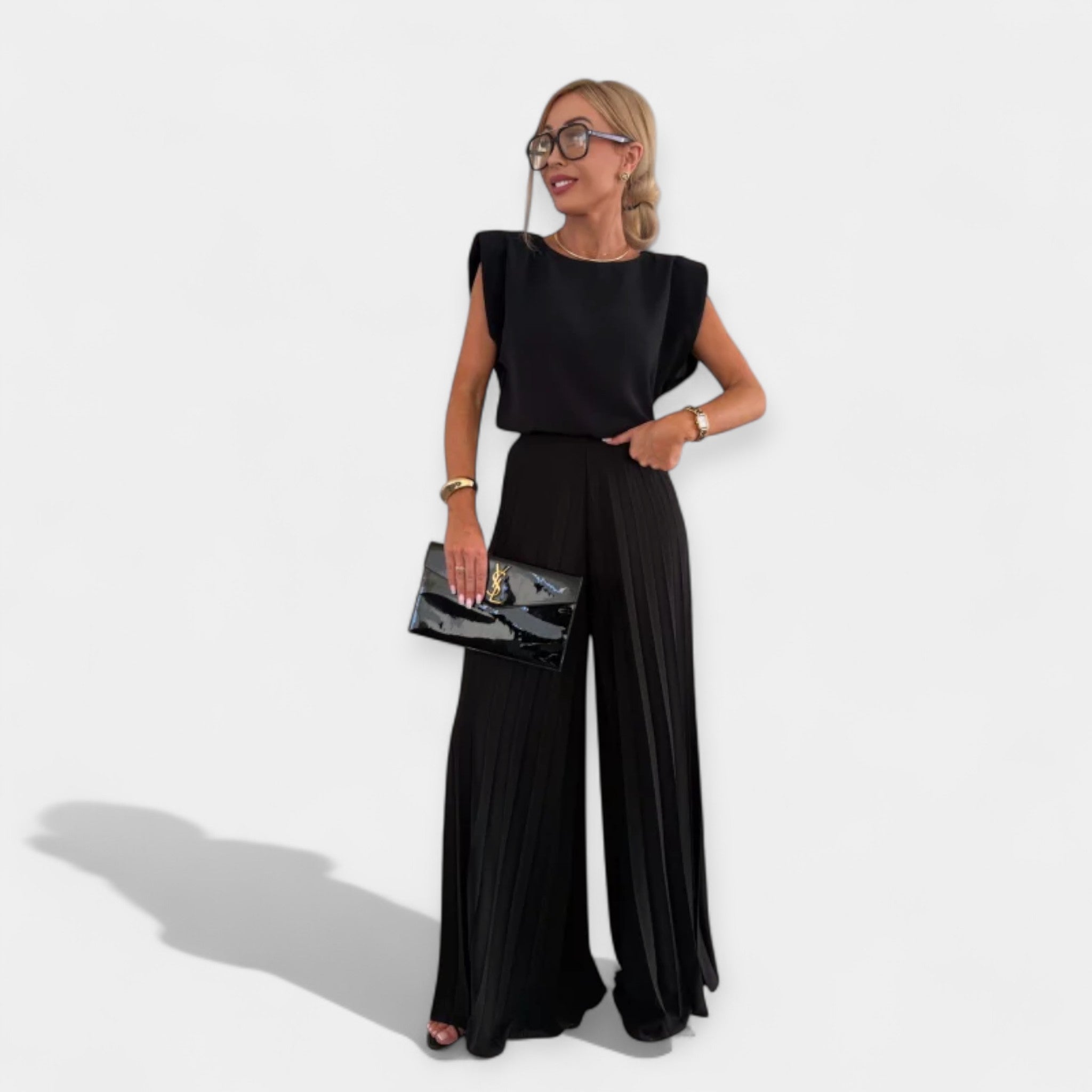 Letný módny set s topom a nohavicami