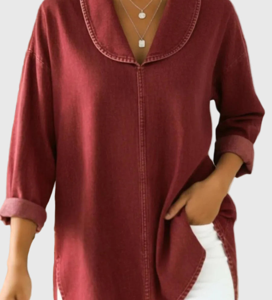 Nadčasová Denim Bavlnená Tielko