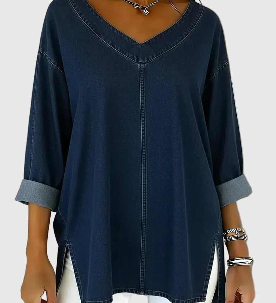 Nadčasová Denim Bavlnená Tielko