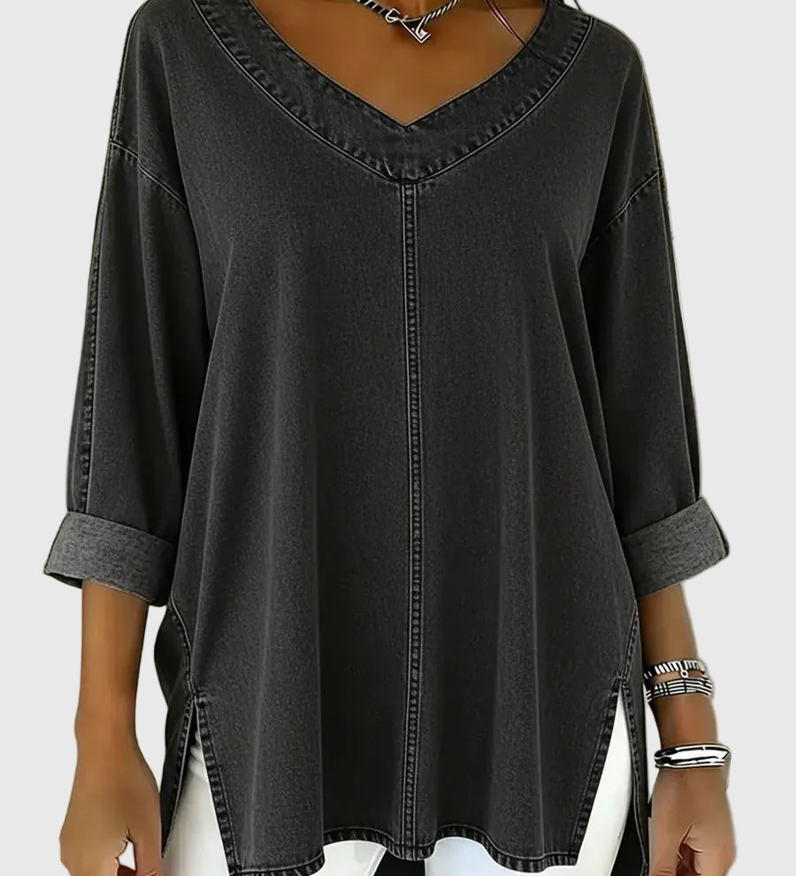 Nadčasová Denim Bavlnená Tielko